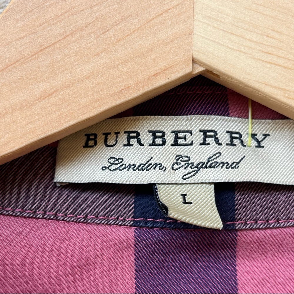 BURBERRY NOVA CHECK PLAID DRESS 3/4 SLEEVE L - Picture 4 of 7